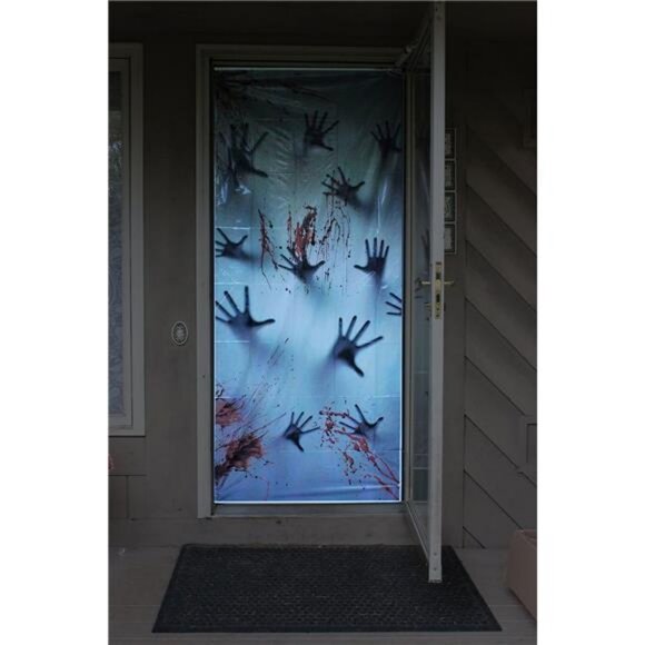 Halloween Haunted House Decoration Window Door Cover Zombie Hands - Picture 6 of 8